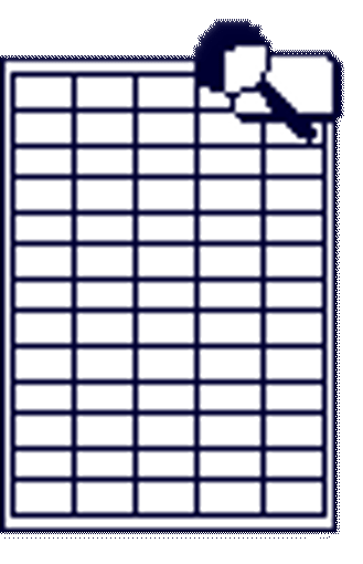 Slika Naljepnice  38   x 21,2 bijele zaobljene 100/1 HEISAP