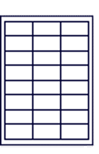 Slika Naljepnice  64,6x 33,8 bijele 100/1 HEISAP